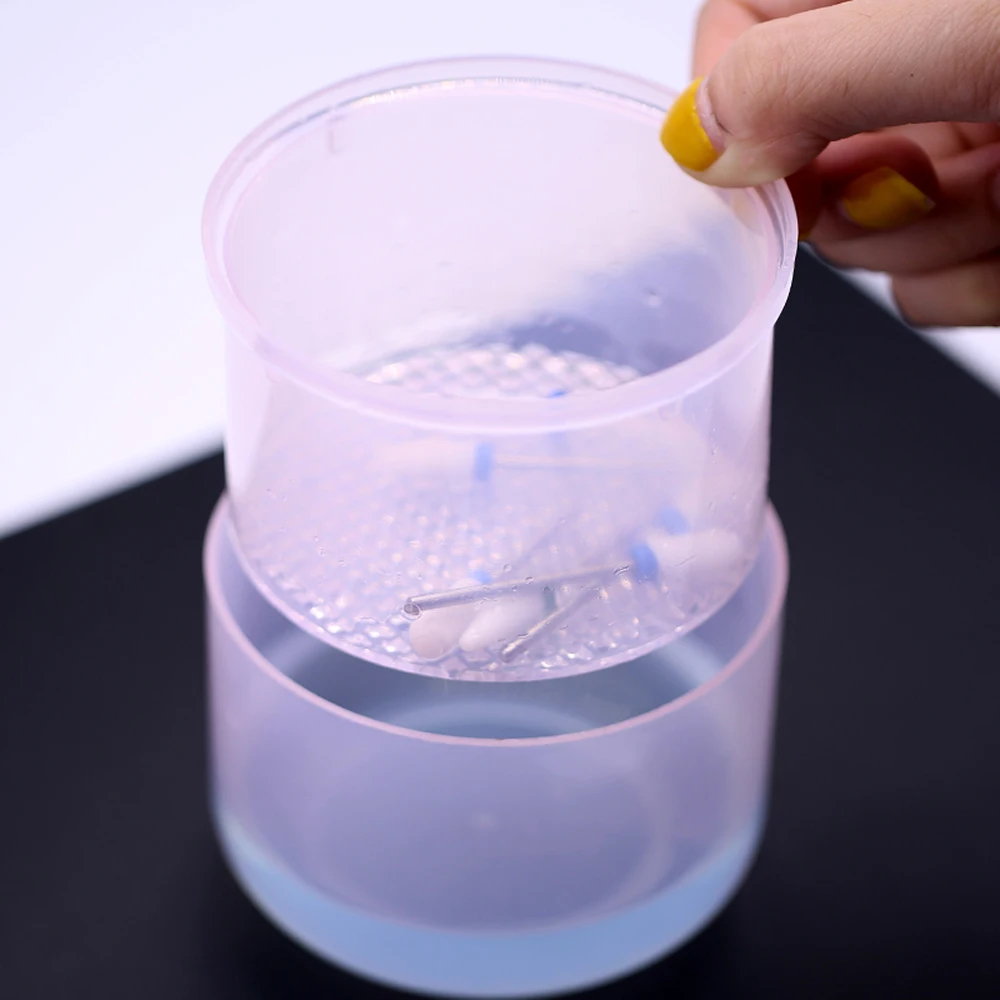 Коробка для дезинфекции и хранения 4 цвета сверла ногтей кусачки пинцеты