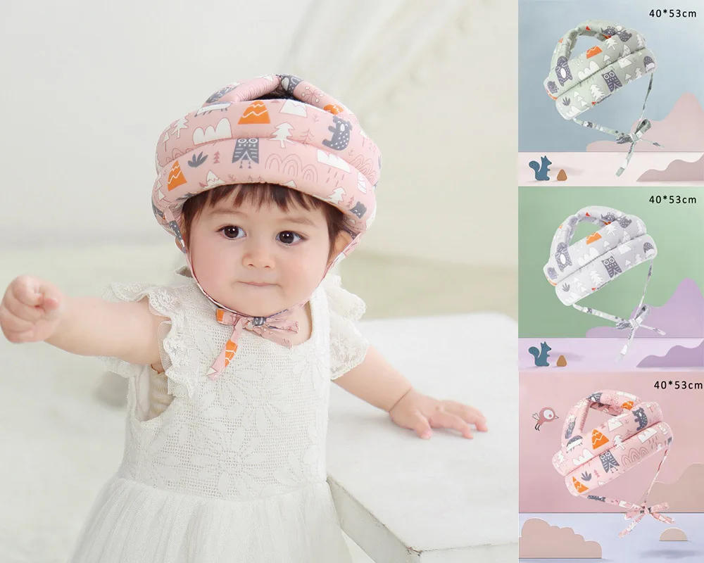 1Pcs Anti-collision Baby Toddler Cap Adjustable Breathable Baby Anti-fall Head Protection Cushion Cap Helmet Children Care