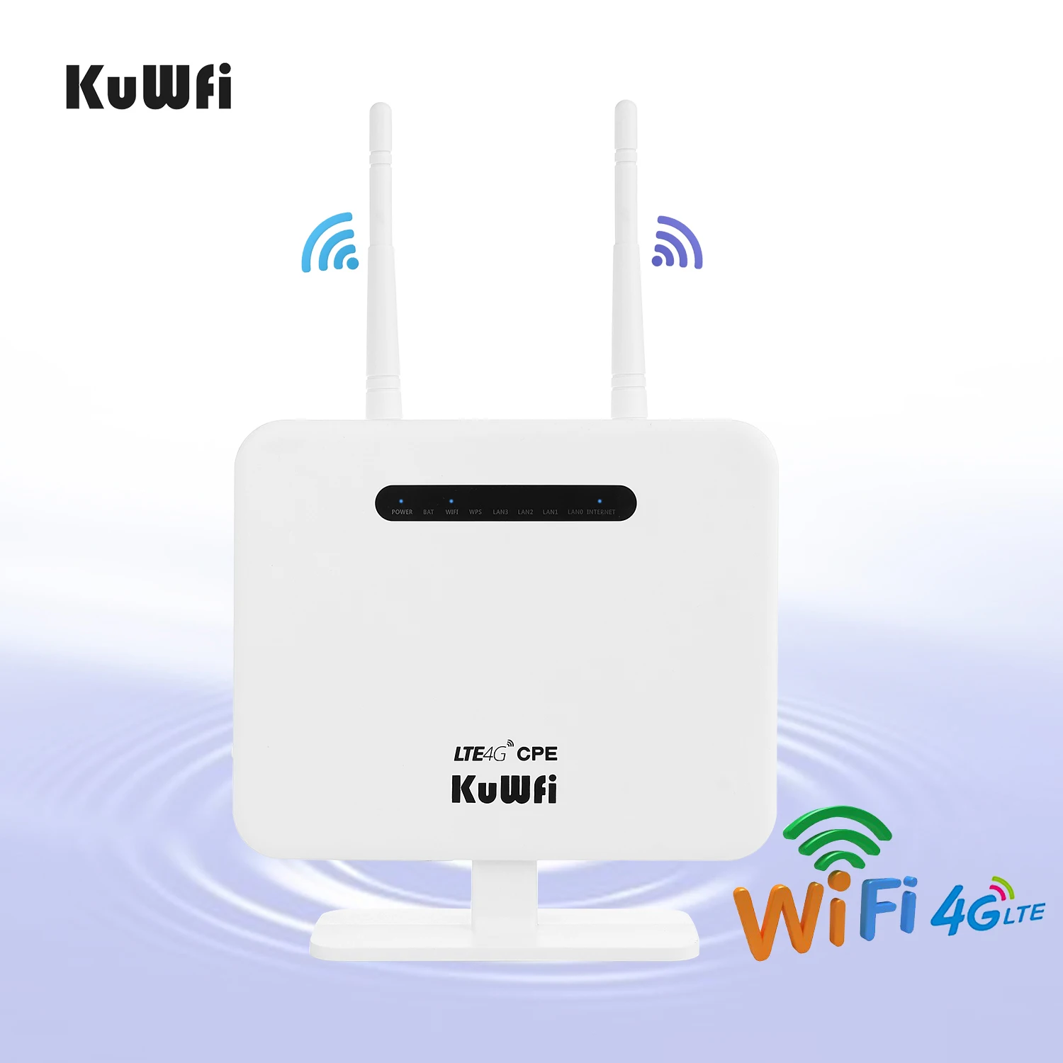 KuWFi разблокированный маршрутизатор 4G LTE 300 Мбит / с беспроводной CPE и модем AP SIM
