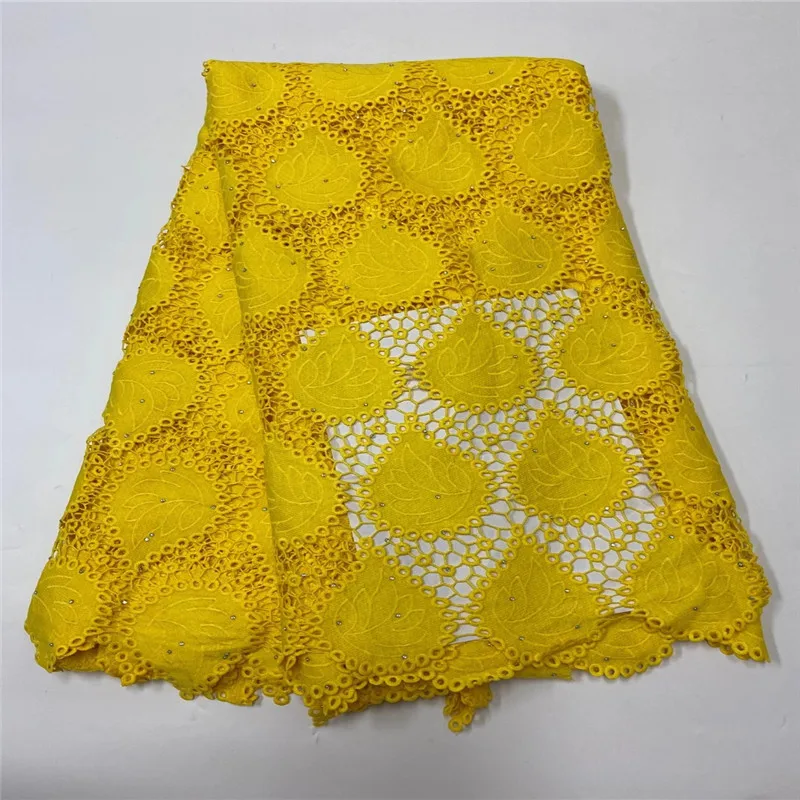 

Latest African Guipure Cord Lace Fabric With Stones 2020 High Quality French Water Soluble Cord Lace Fabric For Wedding Dress