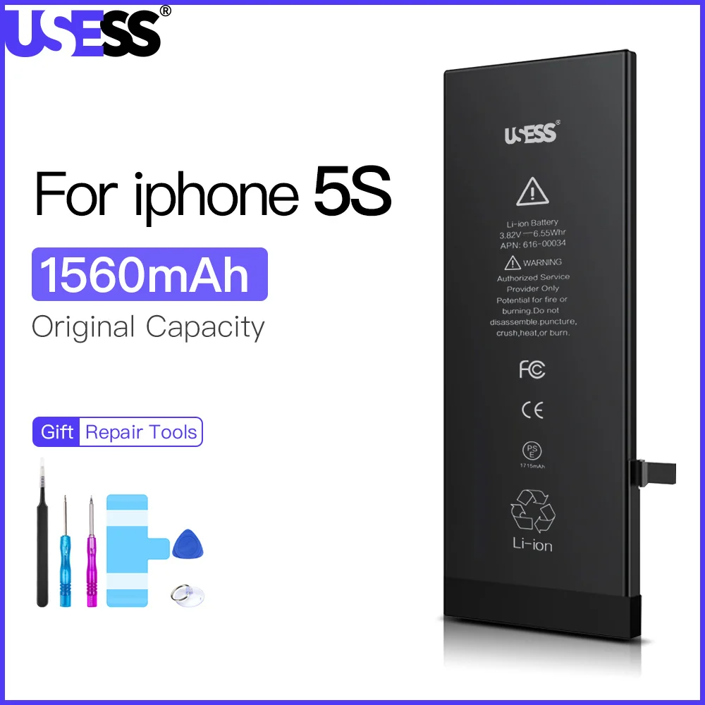 Usess аккумулятор для iPhone 5S 5C 5 5G 6S iPhone5 iPhone5S iPhone6S сменная батарея литий полимерные