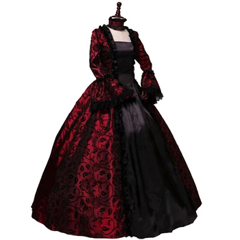 Georgian gothic dress victorian - купить недорого | AliExpress
