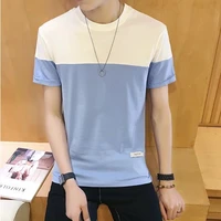 summer top t compression shirt men crew neck polyester korean holiday england style formal short free shipping t shirt camisa
