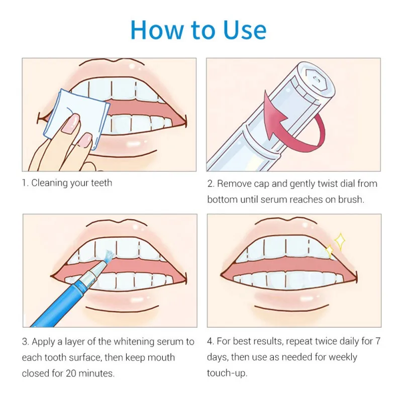 3 мл отбеливающая ручка для зубов Очищающая сыворотка удаляет зубные пятна