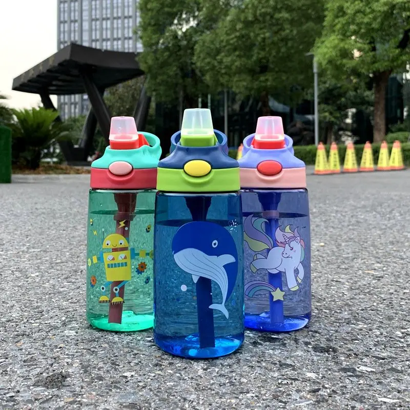 Экологичная пластиковая бутылка для воды My Water Straw объемом 480 мл спорта и