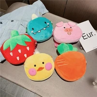 cute children small shoulder bag lovely strawberry plush baby girls coin purse boys kids mini wallet crossbody bag accessories