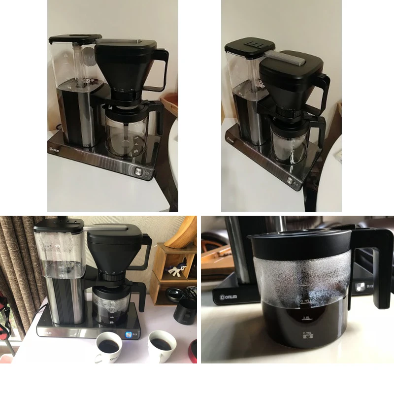 

DL-KF1068 coffee maker household small semi-automatic drip coffee maker 1450w 220v