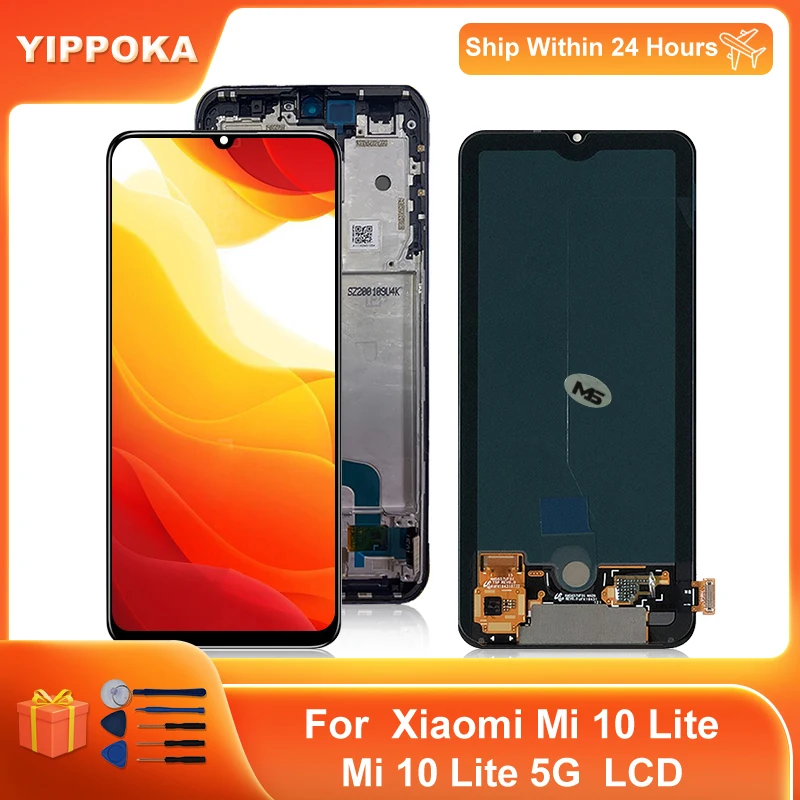 

6,57 "Оригинальный дисплей для Xiaomi Mi 10 Lite, ЖК-экран, сенсорный дигитайзер в сборе, запчасти, дисплей для Xiaomi MI 10 Lite, детали для замены