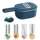 Многофункциональная овощерезка, бытовой измельчитель, Терка с чипами, измельчитель, кухонные инструменты, гаджеты, овощерезка, сливная корзина