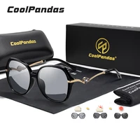 2022 fashion pattern frame hd polarized photochromic sunglasses for women 100 uv protection outdoors driving sun glasses female