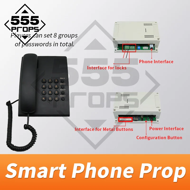 Реквизит 555 для комнаты бега реквизит ужасного смартфона звонков на смартфон