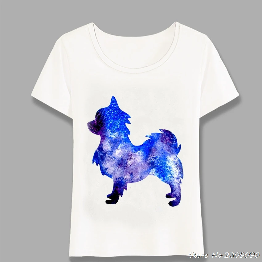 Футболка женская с длинным рукавом Модная стильная Акварельная рубашка принтом