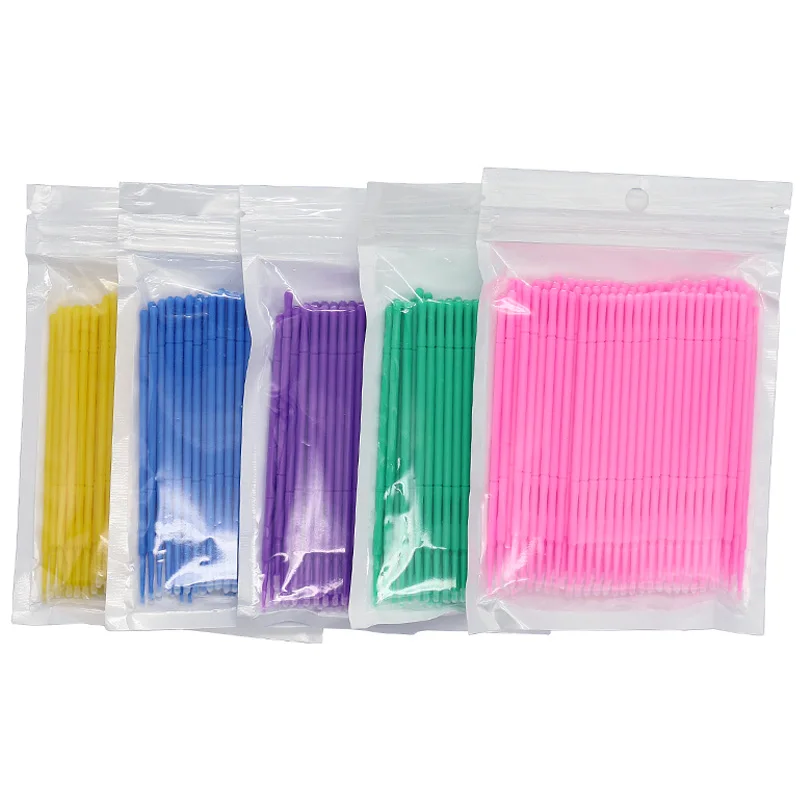 100 шт./пакет одноразовые микрокисти ресницы расширение для удаления ресниц щётка