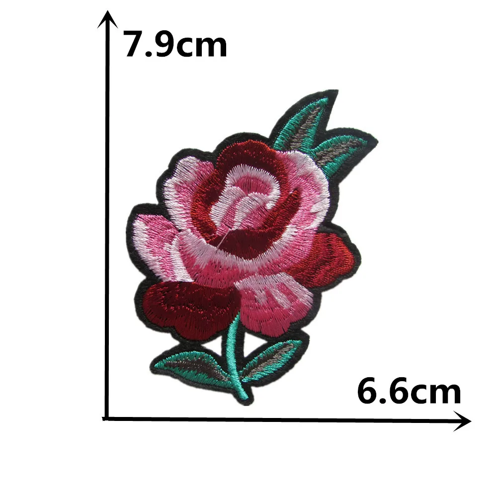 Роза нашивка значок вышивка пальто полоса значки можно пришить и горячие DIY