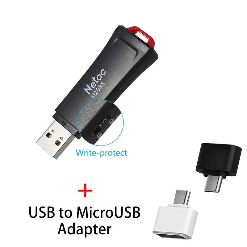 Netac USB флеш-накопитель 32 16 ГБ, защищающий от записи, зашифрованный флеш-накопитель 32 ГБ 16 ГБ, флеш-накопитель 2,0, USB флешка, диск на ключ, память для телефона - Цвет: U208S A