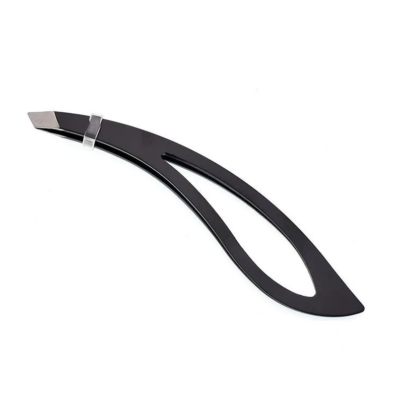 1 шт. черный цвет пинцет для бровей волосы красота наклонный пульлер нержавеющая