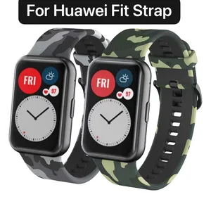 Color silicone strap for Huawei watch Fit Replace smart watch wristband for Huawei Fit silicone strap Accessories