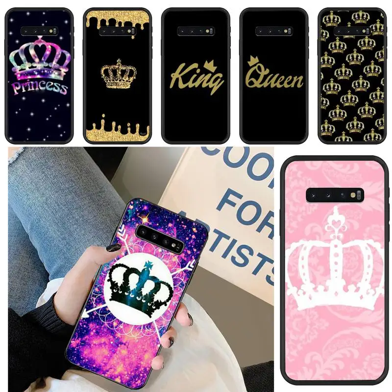 

Pink PRINCESS Queen Phone Case For Samsung Galaxy S6 S7 Edge Plus S8 S9 S20Plus S20ULTRA S10lite 2020 S10 Case