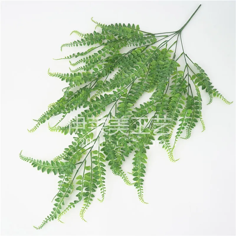 86CM Length Plastic Persian Grass Hanging Vine Leaves Artificial Green Plants Leaves Garland Home Garden Wall Decor Free Shipin