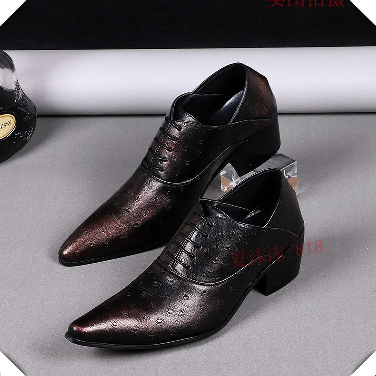 Christia Bella Новый британский стиль натуральная кожа мужские Дерби обувь деловая для