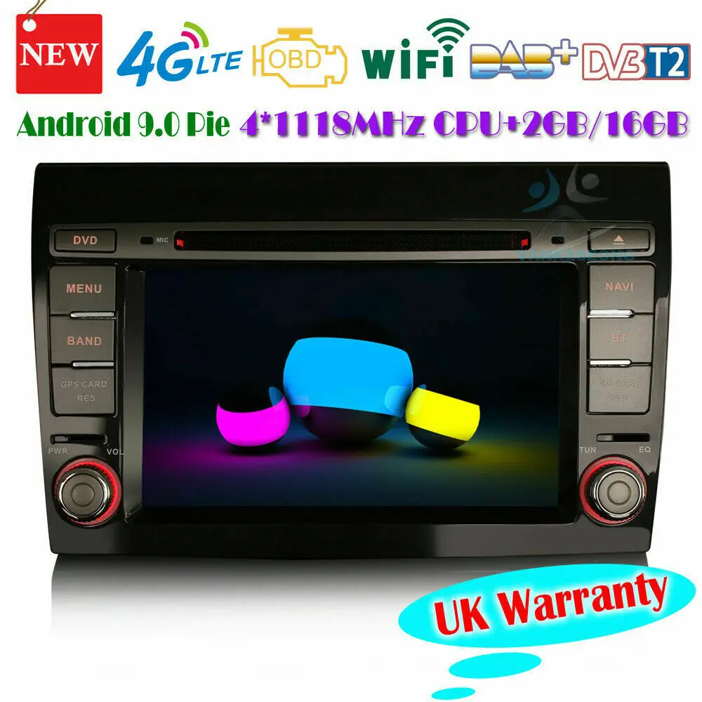 7 &quotAndroid 9 0 Bluetooth Автомобильный мультимедийный Радио DVD плеер 8-ядерный 4G gps NAVI WI-FI