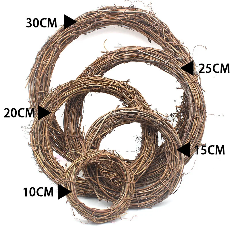 Домашний декор Рождественский венок из ротанга гирлянда 6/8/15/20/25/30 см сделай сам
