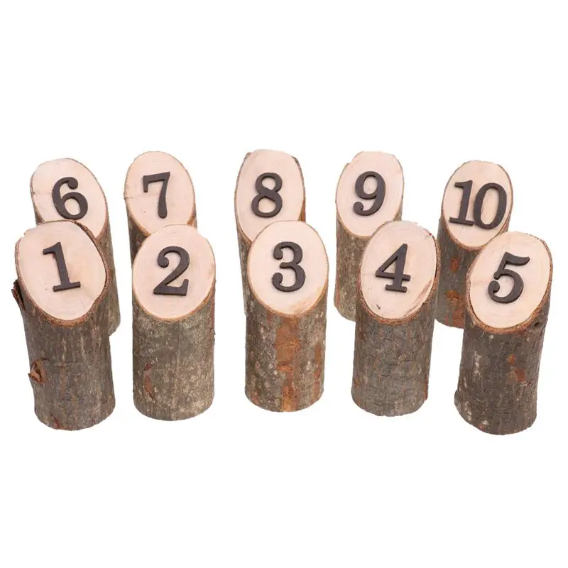 

Rustic 1-10 Wooden Table Numbers Wedding Birthday Party Centerpieces Decor