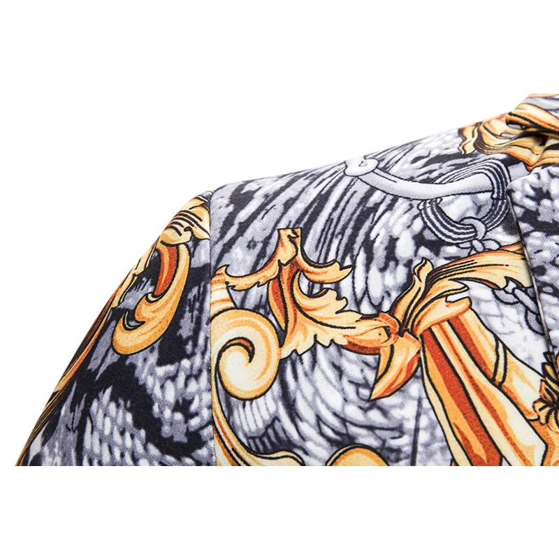 Новинка 2020 повседневный пиджак высокое качество с принтом блейзер осенний