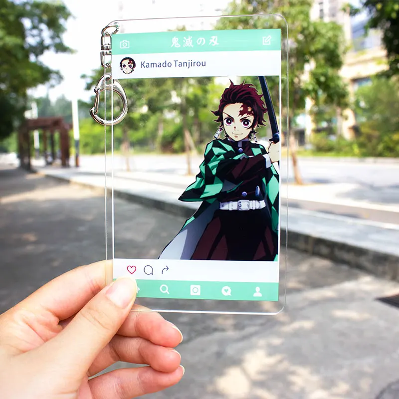 Прозрачный акриловый брелок для ключей японское аниме рассекающее демонов