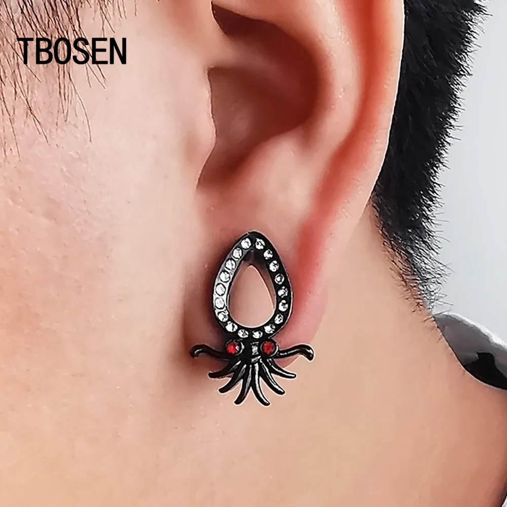 

New Fashion Copper Octopus Artifical gem Ear Piercing Plugs Tunnels Stretcher Earrings Ear Gagues Body Jewelry Personal Gift