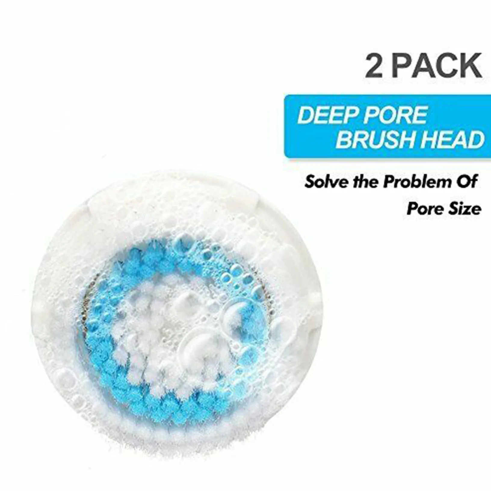 

2PCS Facial Ultrasonic Cleansing Brush Head Sonic Replacement Head for SMART PRO ARIA Fit PLUS Mia 1 Mia 2 & 3 Acne Deep Pore