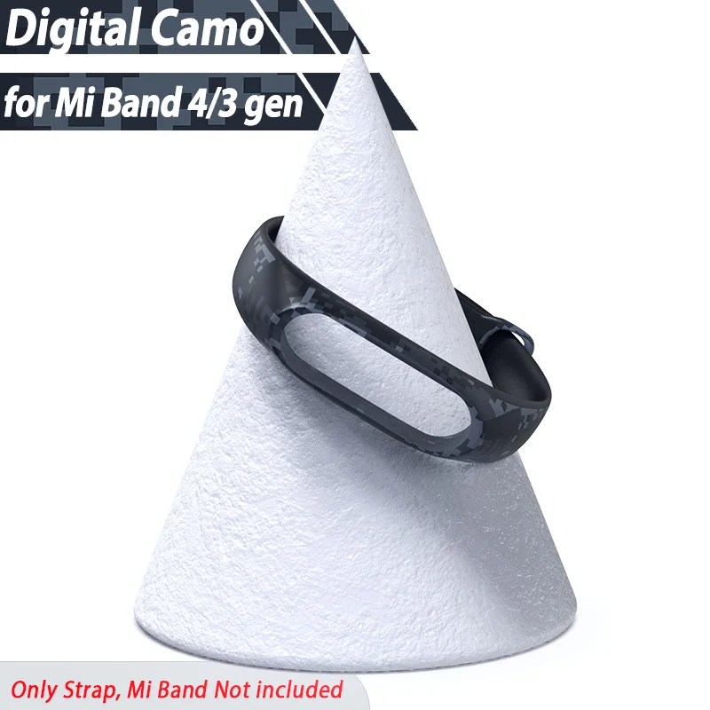 Digital gray Браслет для Xiaomi mi band 4 3 силиконовый ремешок mi band 4 NFC Band4 аксессуары Замена для mi band 3 умный Браслет - Цвет: Digital gray