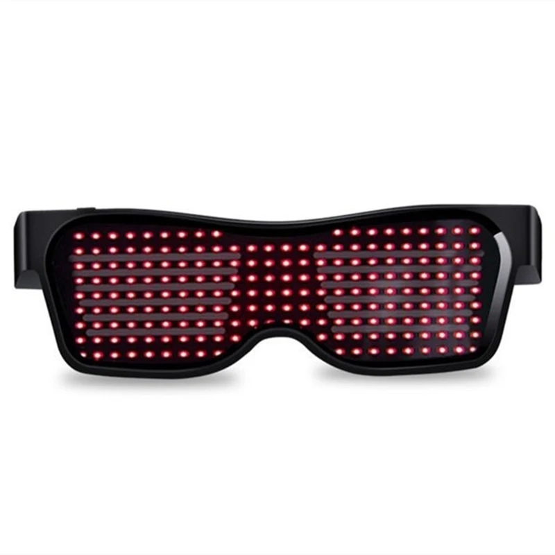 Sunglasses Light Christmas DIY APP Luminous Flash Bluetooth Glow Party Glasses lingual Led Modes Decorations Dropshipping