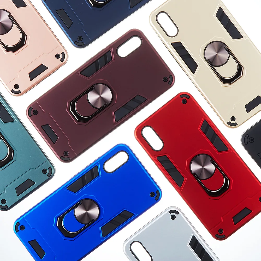 Защитный чехол с кольцом подставкой для телефона VIVO Y91 Y95 Y93 U1 Y91C Y91i Y90 Y83 V11 V11i V15 S1 Plus