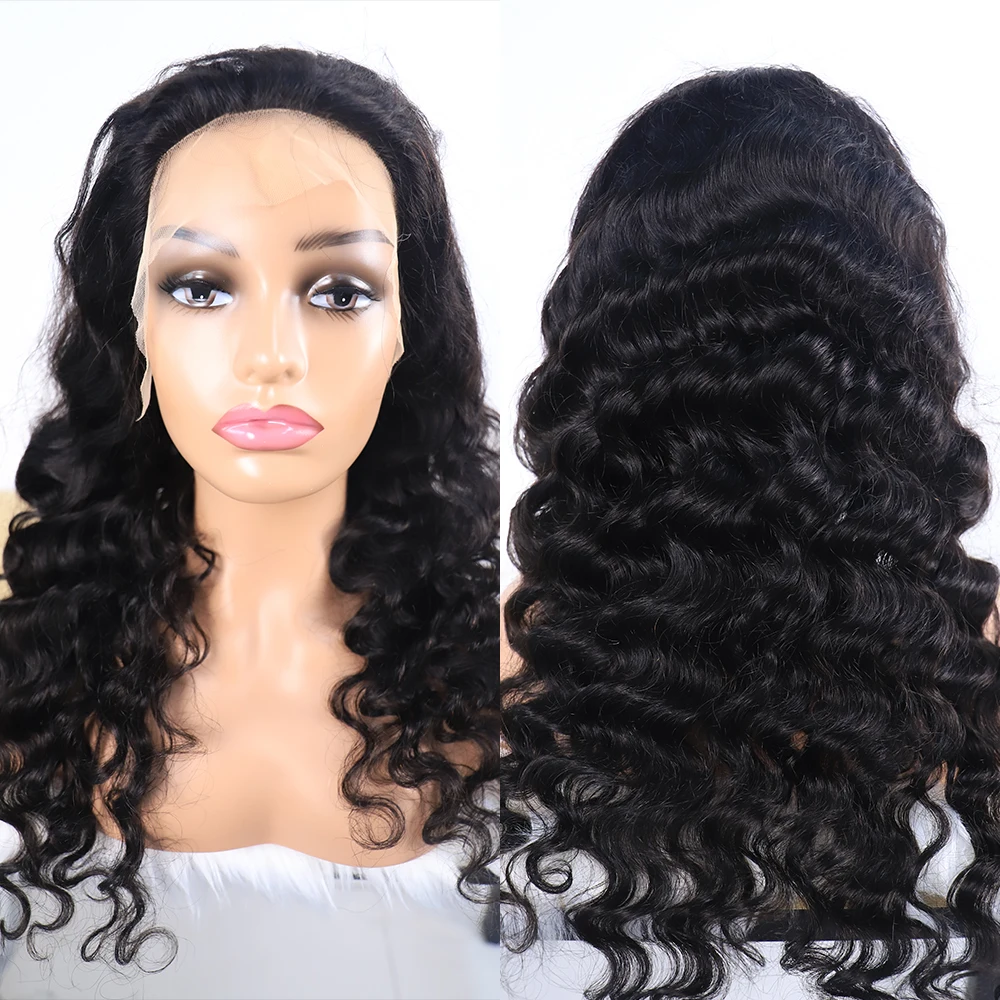 

LNE Deep Wave Frontal Wig T Part 30 Inch Lace Front Wig 250 Density Wigs For Women Human Hair L51129