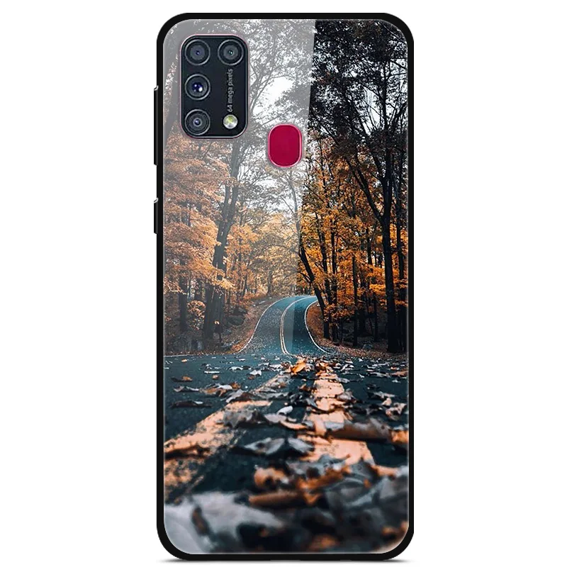 Чехол-накладка для Samsung Galaxy M31S M21 M31 s из закаленного стекла жесткий 2020