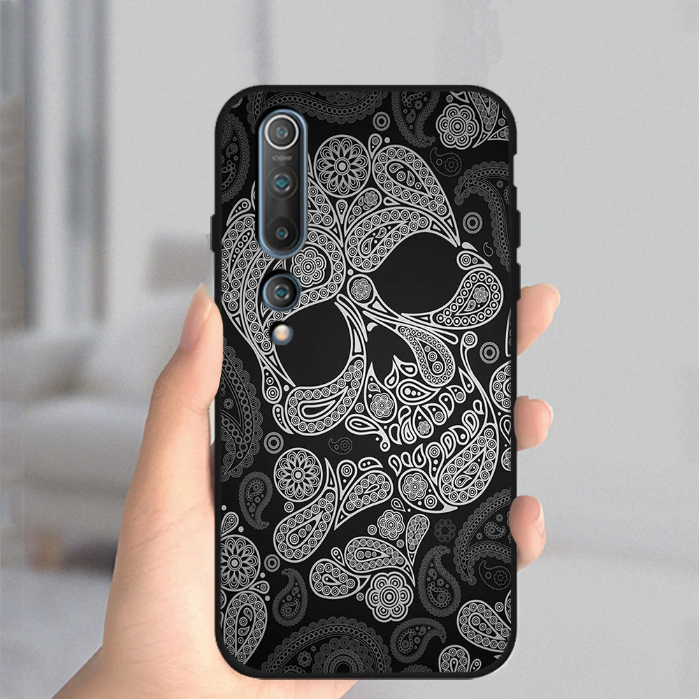 

Skull Case For Xiaomi Redmi Note 10 9 8 7 8T 9T Pro 9S K40 MI Note 11 10 9 10T 9T 10S Pro Lite Poco M3 X3 Soft TPU Cover Fundas