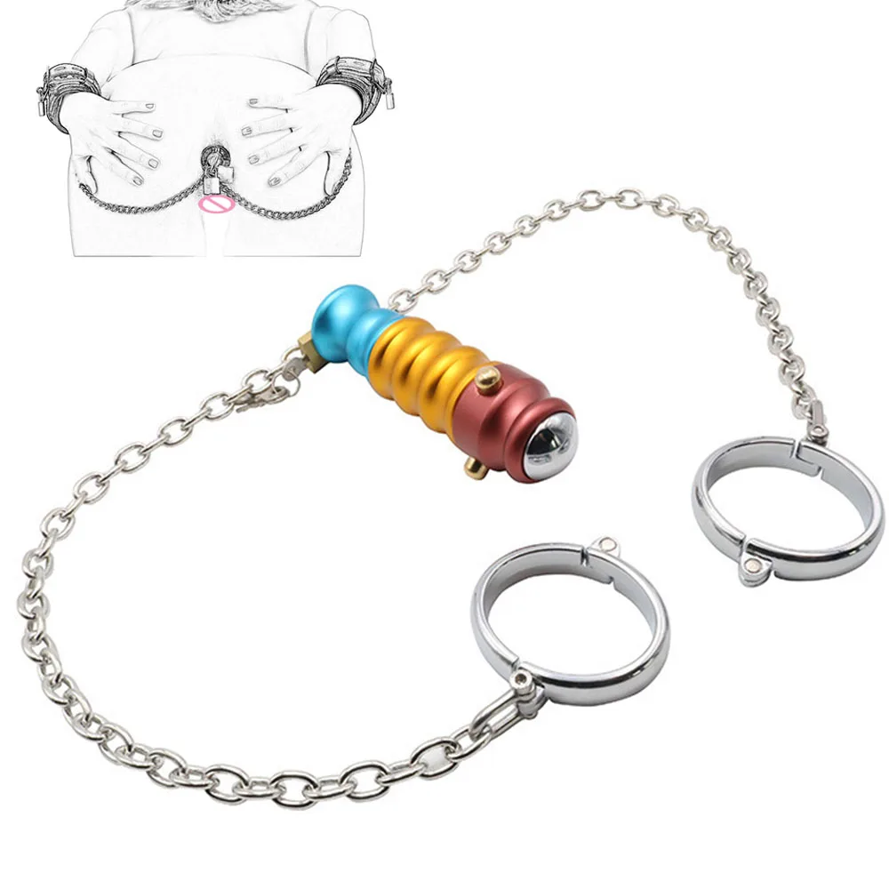 Bondage Kit Metal Handcuffs Anal Plug Fetish Slave Bdsm Butt Leather Wrist Restraints Adult Sex Toys For Women Men Couples | Красота и