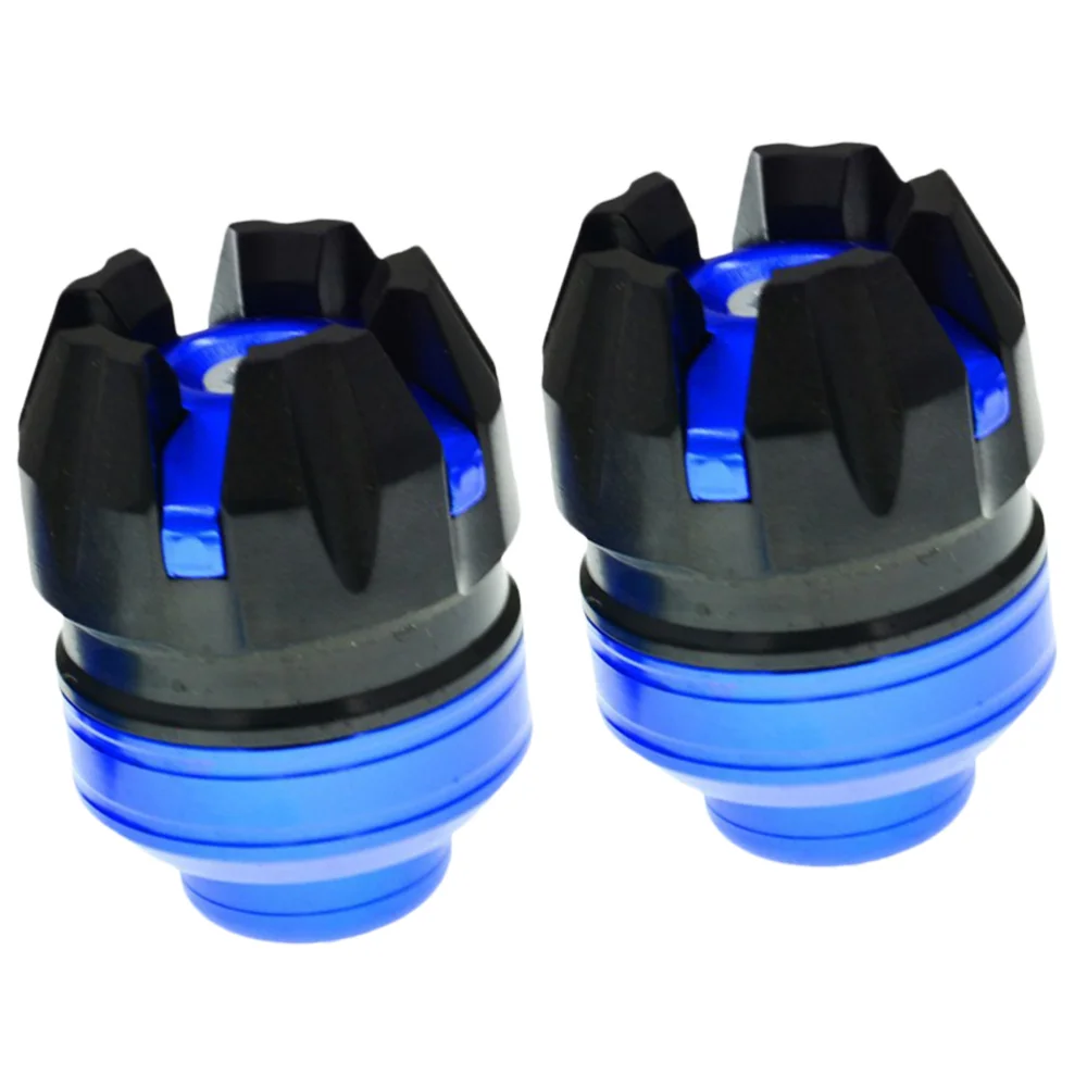 

2Pcs Motorcycle Front Fork Cup Aluminum Alloy Reduction Crash Sliders Cap Wheel Protector (Random Color)