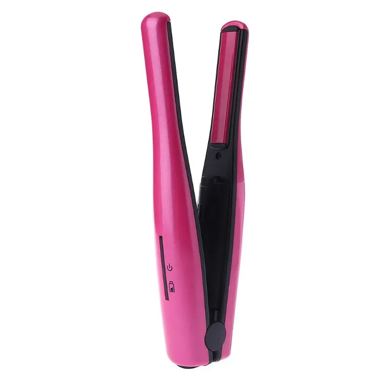 

Flat Iron Ceramic Tourmaline Plate Rechargeable Hair Straightener Styling Tool 896D
