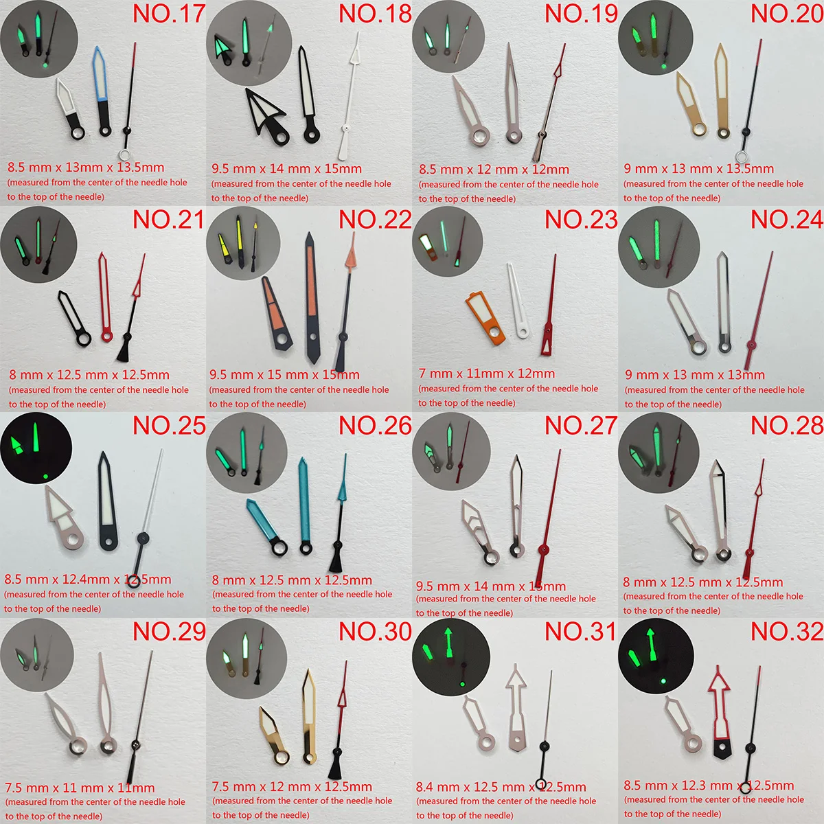 Аксессуары для часов ручные часы указатель NH35 Золотая указка зеленый синий супер