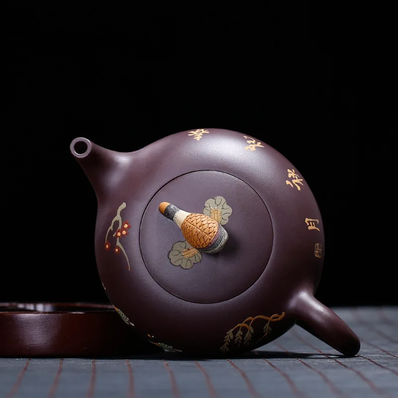 Исин фиолетовый глиняный чайный горшок для китайского чая кунг-фу горшки сырой