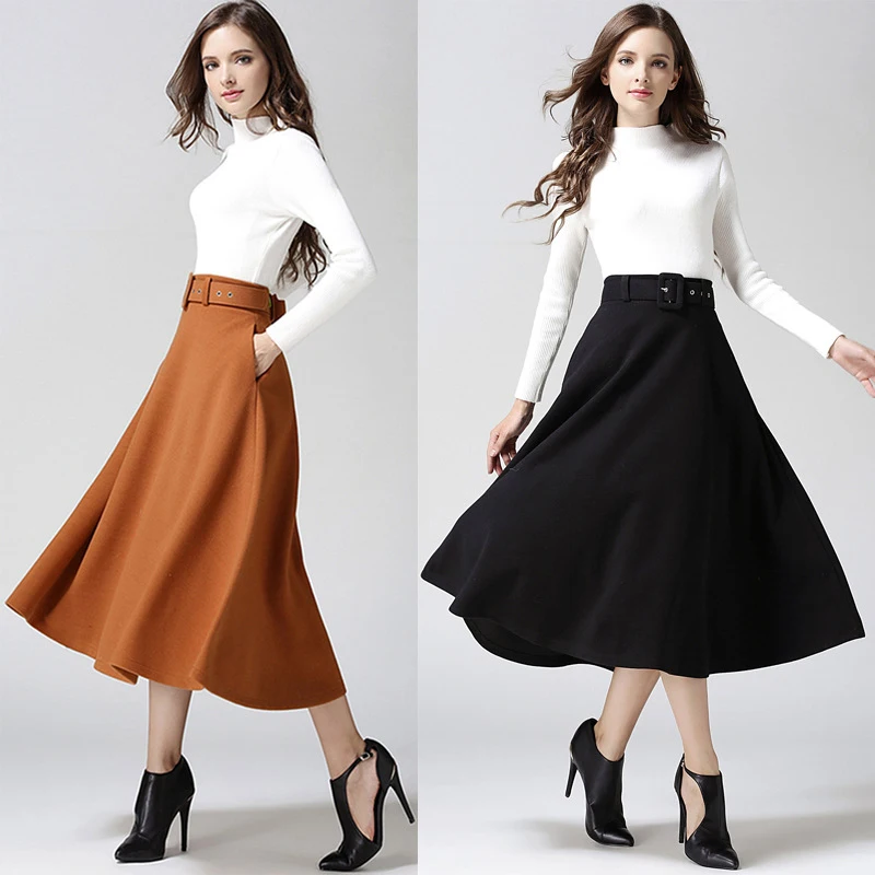 ZYFPGS Women Skirt knitting Wool Warm For Fashion 2019 New Arrivals Elegant Winter Top Harajuku style Loose 2XL |