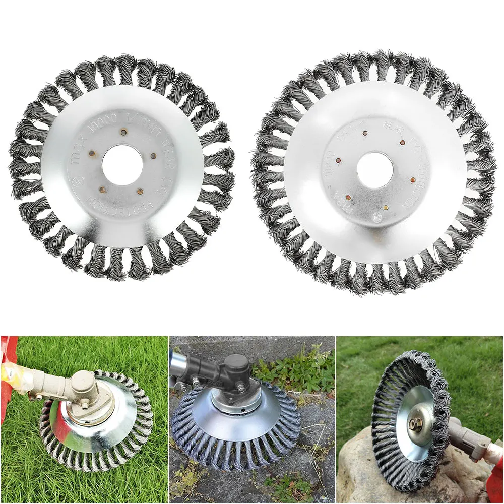 

150mm/200mm Steel Wire Trimmer Head Grass Brush Cutter Dust Removal Weeding Plate Gearbox Fixing Kit for Lawnmower