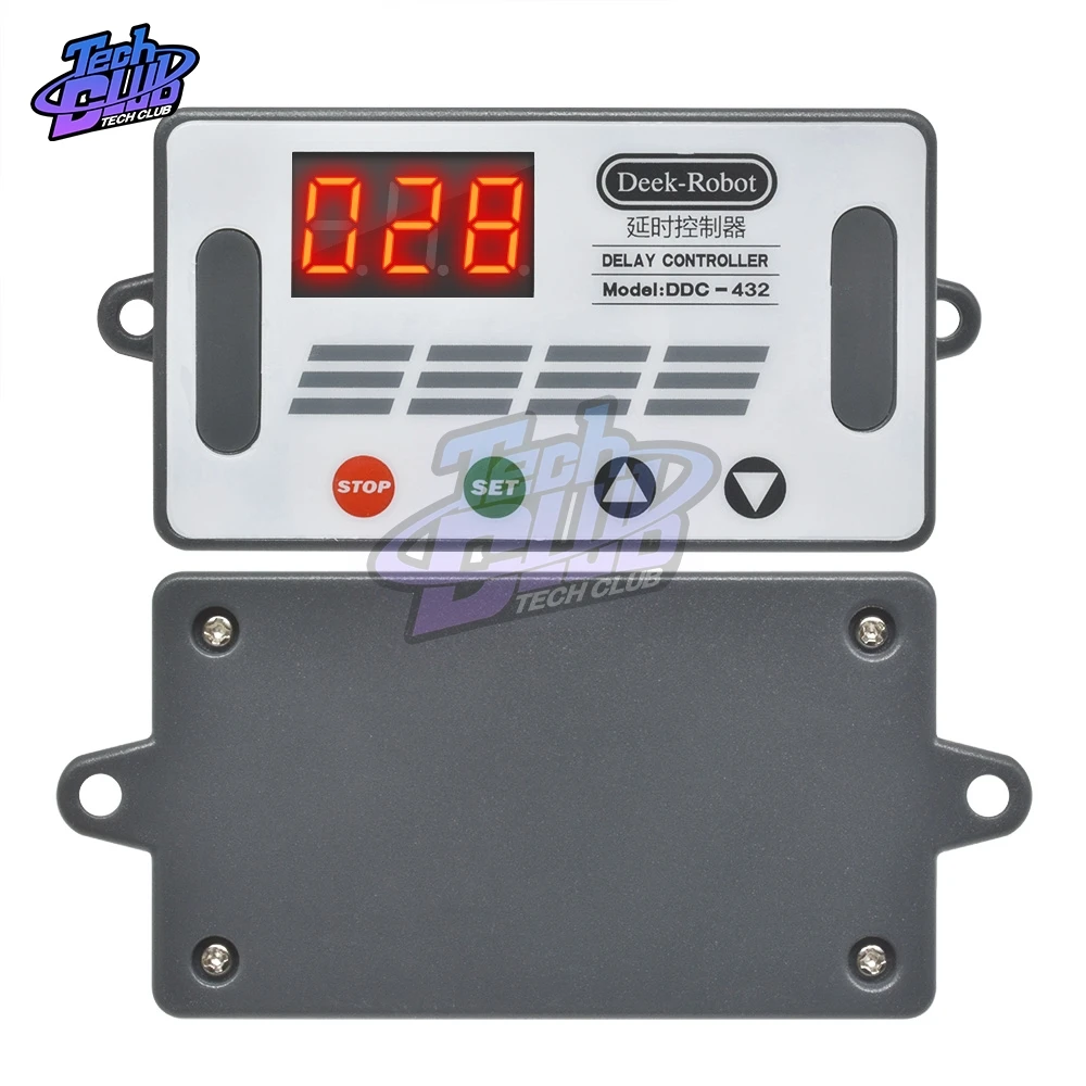 Реле задержки времени высокий уровень триггера светодиодный цифровой двойной