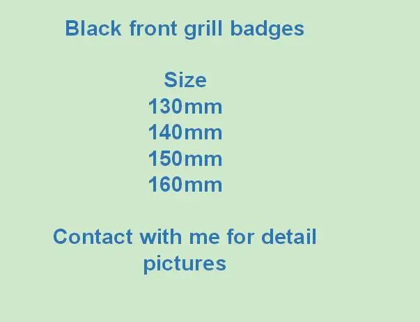 

1pc 6INCH 5.5 INCH 130mm 140MM 150mm 160mm BLACK CHROME FRONT GRILL EMBLEM BUMPER 2007-2014 75301-02010 7531106100 7531106060