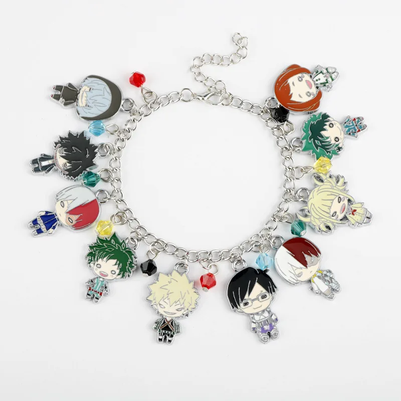 

My Hero Academia Anime Cosplay Gemstone Leather Bracelet Hand-woven Adjustable Fashion Bracelet for Women Men Christmas Gift