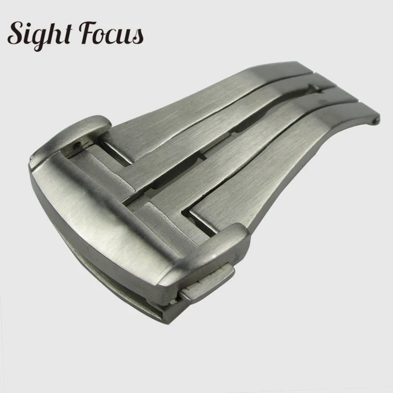 

20mm Brushed Silver Deployment Clasp for Omega Watch Band forOmega Planet Ocean Watch Buckle Matte Deployant Butterfly Clasp Men