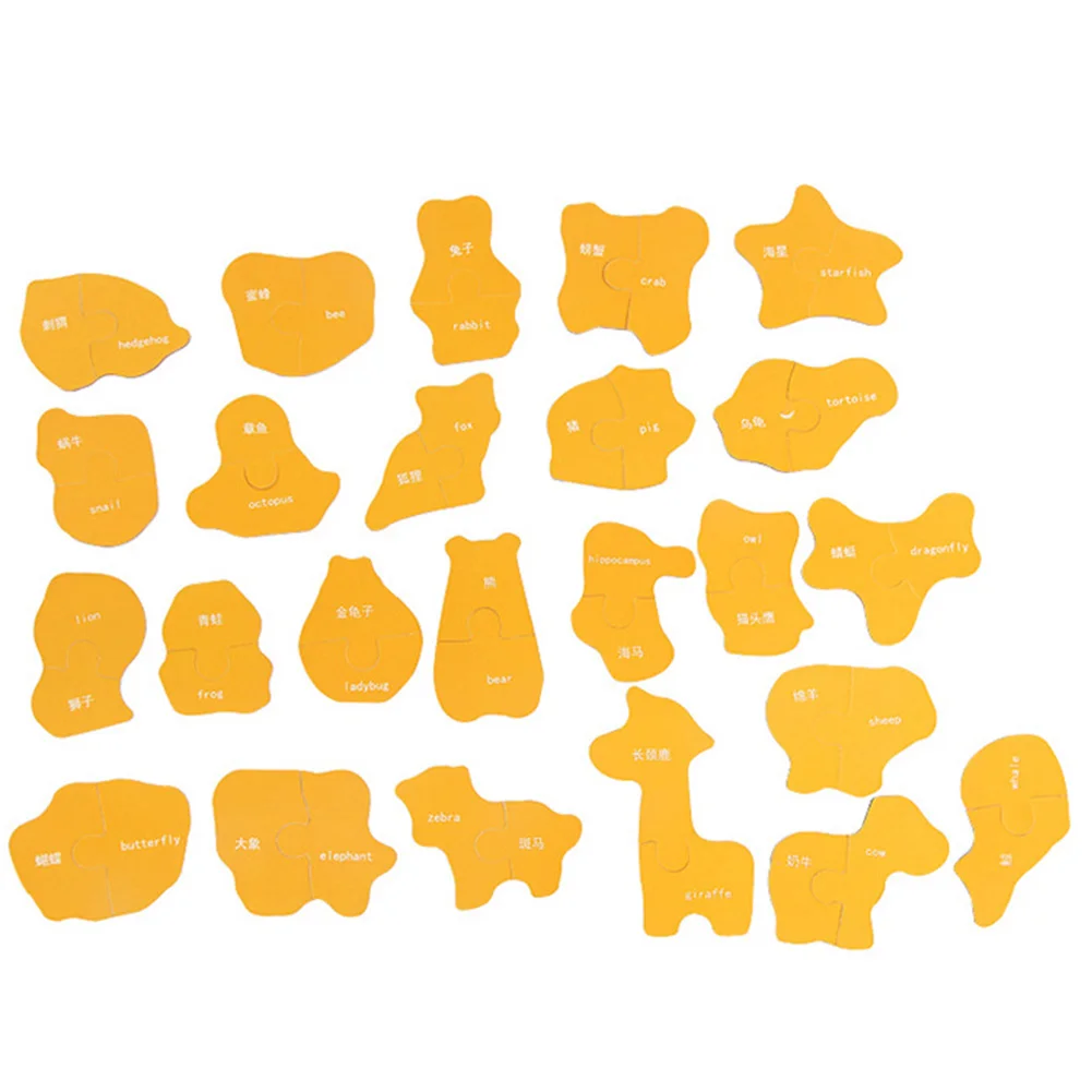 Для детей мультфильм образовательная игрушка животные красочные деревянные