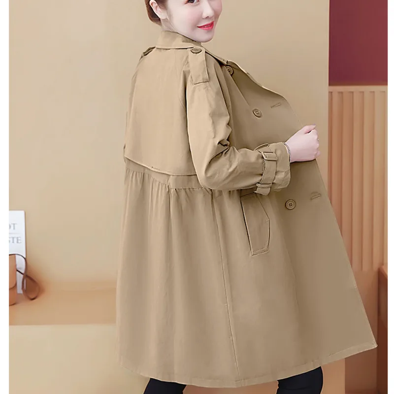 Корейское модное пальто для женщин двубортное женское элегантное офисное тонкий